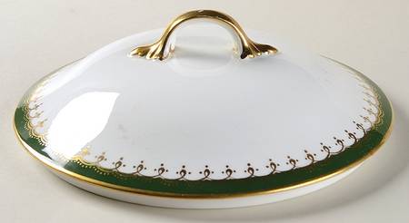 Laurette Green (Scalloped) Lid for Round Vegetable