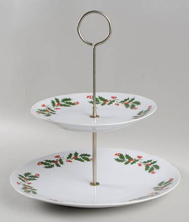 APU1 2 Tiered Serving Tray (Dinner & Salad Plate)