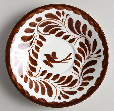 Puebla Brown Saucer for Flat Cup