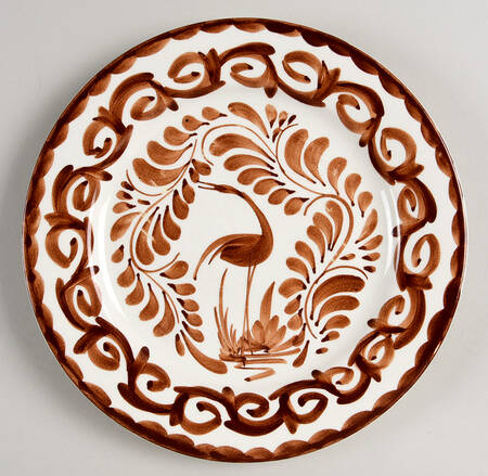 Puebla Brown Salad Plate by Anfora (Mexico)