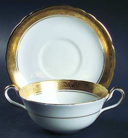 Heritage Flat Cream Soup Bowl & Saucer Set