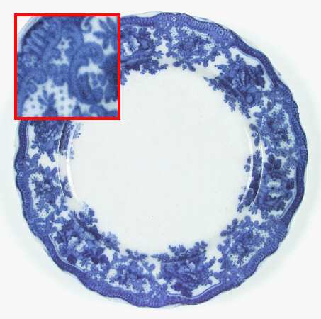 Fairy Villas (Flow Blue, No Center) by Adams China