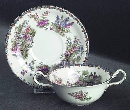 Wilton (Smooth) Flat Cream Soup Bowl & Saucer Set