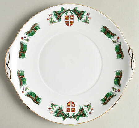 Newfoundland Tartan Handled Cake Plate