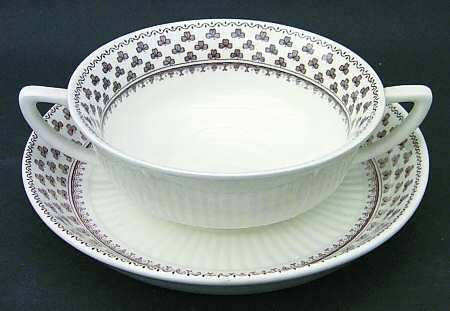Sharon (William Adams) Flat Cream Soup Bowl & Saucer Set