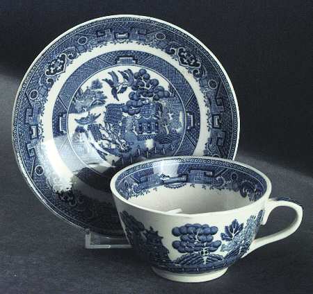 Perfection Willow Flat Cup & Saucer Set