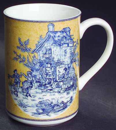 English Toile Blue Mug by American Atelier