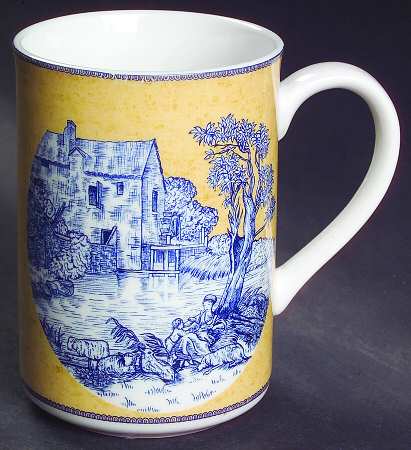English Toile Blue Mug by American Atelier
