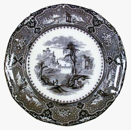 Vincennes Black Dinner Plate