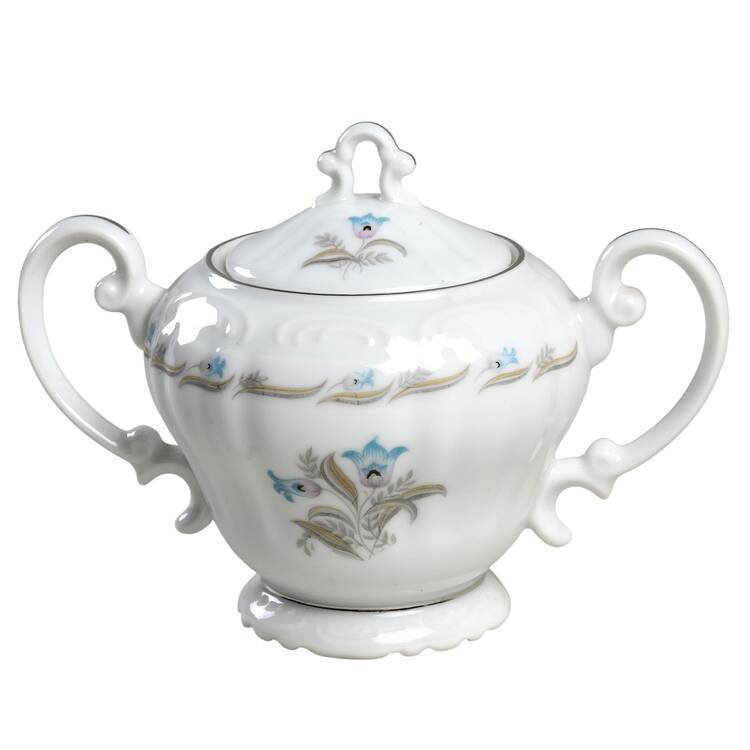 Blue Bell Sugar Bowl & Lid by Ark Crest