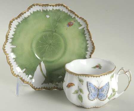 Morning Glory Flat Cup & Saucer Set