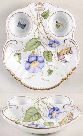 Morning Glory 3 Piece Strawberry Dish, Base Only