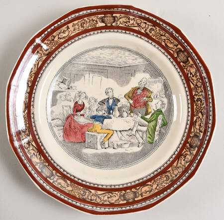 Dickens Rust (Multisided) Dinner Plate