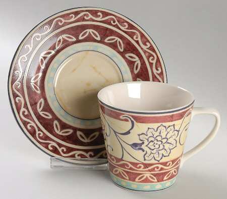 Mehndi Flat Cup & Saucer Set