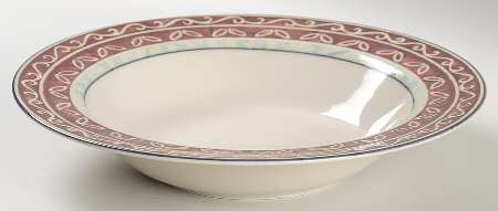 Mehndi Large Rim Soup Bowl