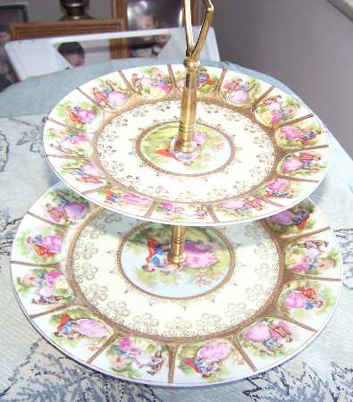 4562 2 Tiered Serving Tray (Dinner & Salad Plate)