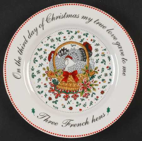 12 Days of Christmas Salad Plate