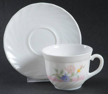 Elise Flat Cup & Saucer Set