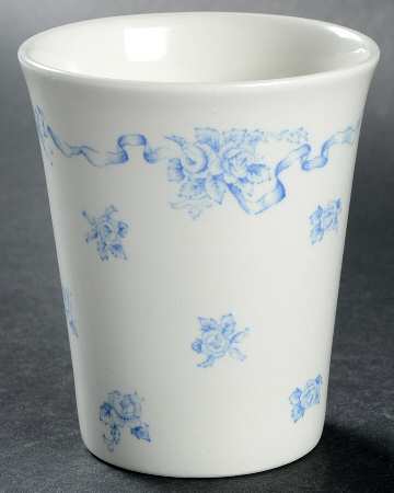 Ribbons Blue China Bathroom Tumbler