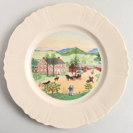Grandma Moses (Scalloped) Dinner Plate