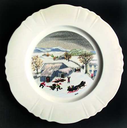Grandma Moses (Scalloped) Dinner Plate