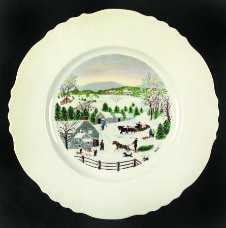 Grandma Moses (Scalloped) Dinner Plate