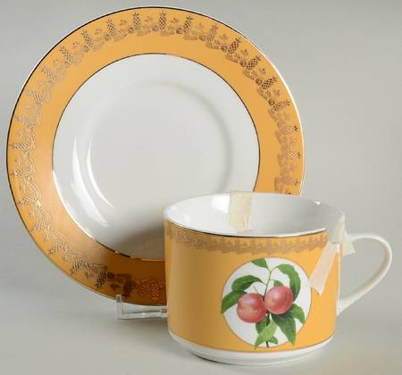 Royal Fruit Flat Cup & Saucer Set