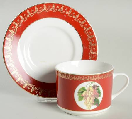 Royal Fruit Flat Cup & Saucer Set