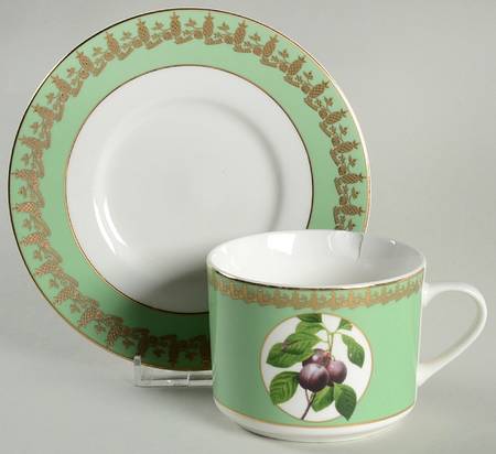Royal Fruit Flat Cup & Saucer Set