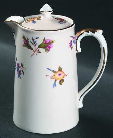 Gaiety (Light Peach Rim) Large Syrup with Lid
