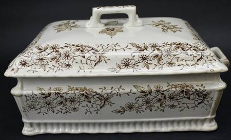 Elsmere Brown Rectangular Covered Vegetable