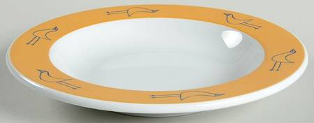 Flying Object Large Rim Soup Bowl