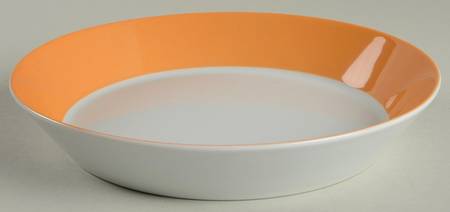 Tric Orange Rim Soup Bowl
