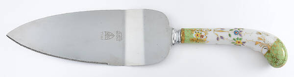 Floraine (Green) Pie & Cake Server with Stainless Blade