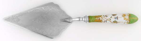 Floraine (Green) Pie & Cake Server with Stainless Blade