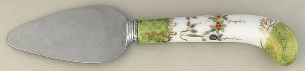 Floraine (Green) Cheese Server with Stainless Blade