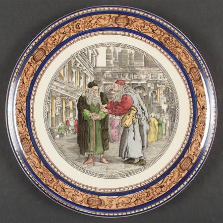 Shakspere Blue Dinner Plate