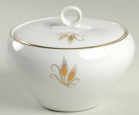 Canadian Wheat Sugar Bowl & Lid
