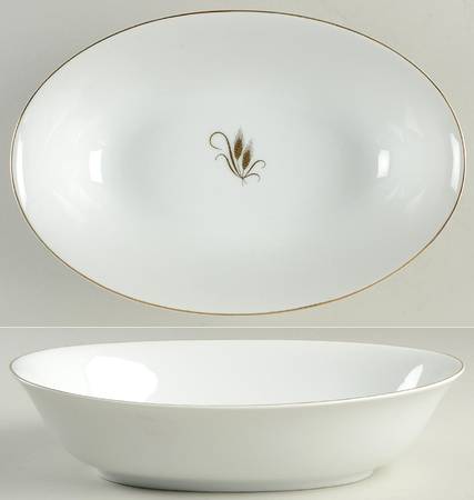 Canadian Wheat 10" Oval Vegetable Bowl