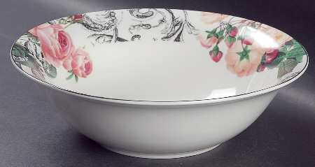 Rose Toile 9" Round Vegetable Bowl