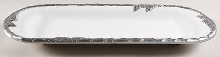 Palm White Oblong Tray