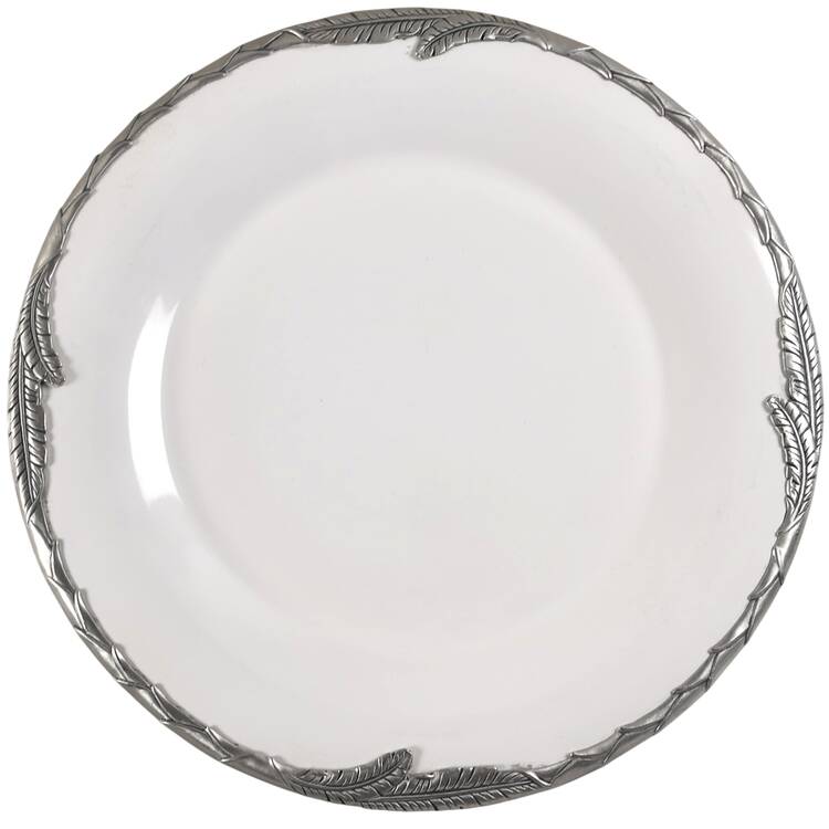 Palm White 12" Chop Plate (Round Platter)