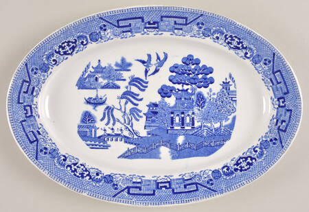 Willow Blue 11" Oval Serving Platter