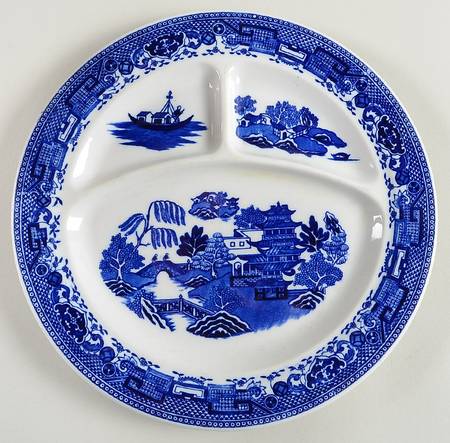 Willow Blue Grill Plate