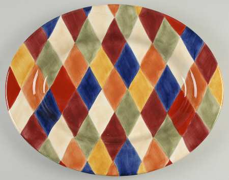 Ciao Harlequin 18" Oval Serving Platter