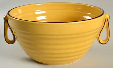 Villa Cortona Mustard Round Handled Bowl