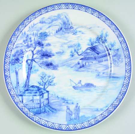 Asian Blue Salad Plate