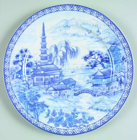 Asian Blue Salad Plate