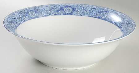 Asian Blue 9" Round Vegetable Bowl