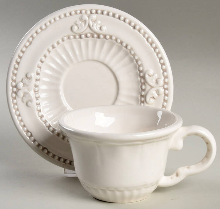 Baroque Flat Cup & Saucer Set by American Atelier
